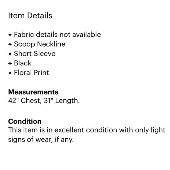 Vince Camuto Short Sleeve Floral Blouse Women’s Size Small Black Red - Picture 3 of 4